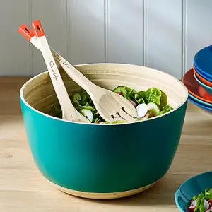 Sur La Table Colour Me Happy Round Bamboo Salad Bowl