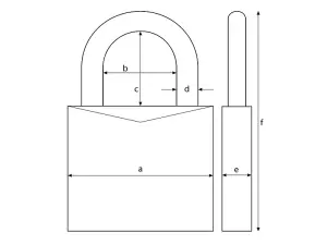 ABUS Mechanical 90RK/50 TITALIUM™ Padlock Closed Shackle Carded