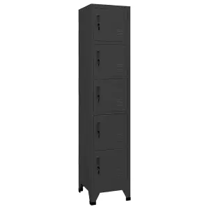 Berkfield Locker Cabinet Anthracite 38x40x180 cm Steel