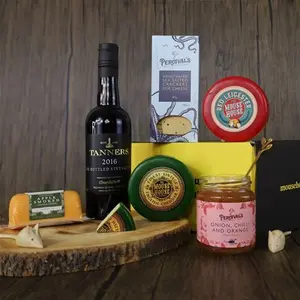 Traditional Cheese And Port Hamper