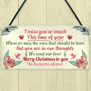 Red Ocean Christmas Memorial Hanging Grave Side Plaque Rememberance Tree Decoration Family Gift