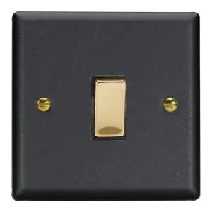 Varilight 1-Gang 20A Double Pole Rocker Switch Vogue Matt Black