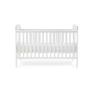 Grace Inspire Cot Bed with Fibre Mattress Pink