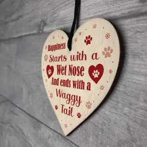 Red Ocean Funny Dog Signs And Plaques Birthday Christmas Gift For Dog Lovers Novelty Dog Sign For Home Animal Pet Sign