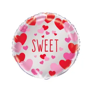 Unique Party Sweet Hearts Foil Balloon White/Red/Pink (One Size)