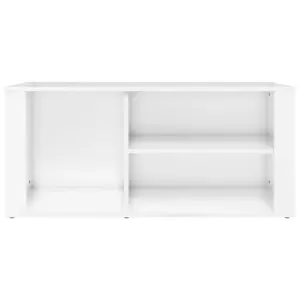 Berkfield Shoe Cabinet High Gloss White 100x35x45 cm Engineered Wood