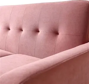 Clarence 2-Seater Sofa In Blush Pink Velvet - Daals - Sofas