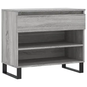 Berkfield Shoe Cabinet Grey Sonoma 70x36x60 cm Engineered Wood