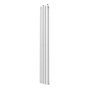 VURTU2 Designer Vertical Double Panel Radiator, 1600(H) x 240(W), White, 613630