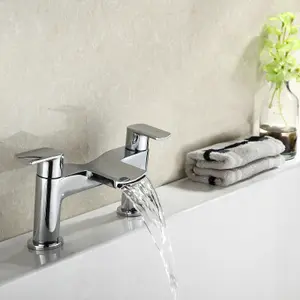 Nes Home Galaxy Basin Mixer & Bath Filler Tap Chrome