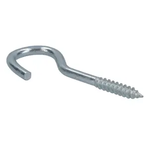 Screw Hook Fasteners Hangers Zinc Coated Finish 12mm Dia 45mm length 50pc