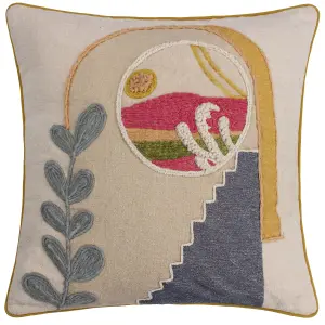 furn. Margo Embroidered Feather Rich Cushion