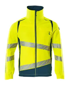 Mascot Accelerate Safe Ultimate Stretch Work Jacket (Hi-Vis Yellow/Dark Petroleum)  (XX Large)