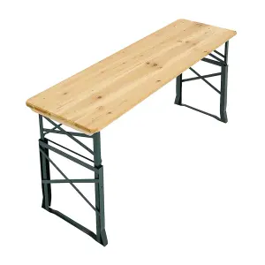 170cm W Foldable Wooden Height Adjustable Garden Dining Table