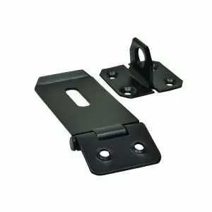 Dzina Hasp and Staple 75mm X 38mm Black, Pack of 1