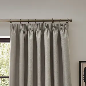 furn. Dawn 100% Blackout Thermal Linen Pencil Pleat Curtains, 229 x 229cm