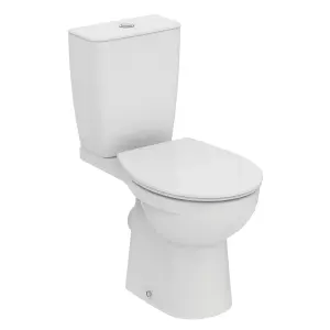 Ideal Standard Tirso White Close-coupled Round Toilet set with Soft close seat & Close coupled cistern