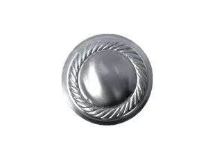 Door Knobs Round Georgian Roped Mortice Knob - Silver Satin 62mm