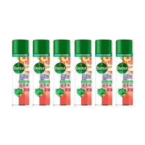 DETTOL 300ML DISINFECTANT SPRAY SUMMER FRUITS x 6