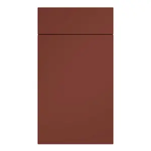 Premium Kitchens Ethos Matt red Modern Highline Cabinet door (W)600mm (H)715mm (T)18mm