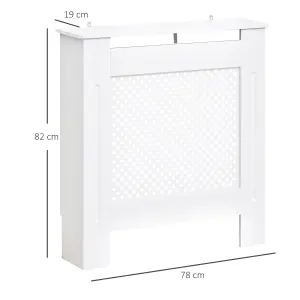 HOMCOM Radiator Cover Heating Cabinet Solid MDF Small Sized White Modern Home