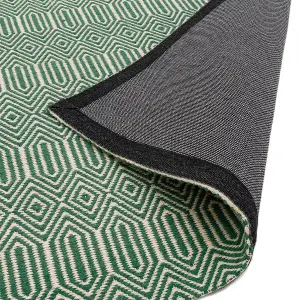 Green Wool Geometric Luxurious Modern Wool Handmade Rug for Living Room and Bedroom-160cm X 230cm