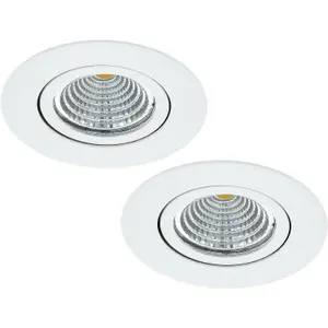 2 PACK Wall / Ceiling Flush Downlight White Recess Spotlight 6W LED