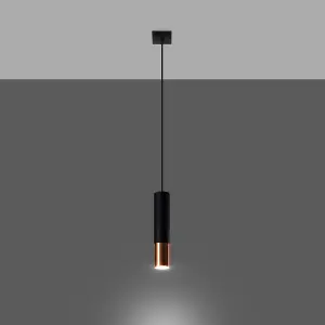 Loopez Steel Black 1 Light Classic Pendant Ceiling Light