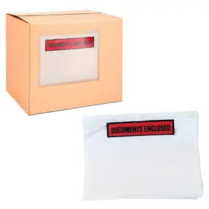 1000 x A6 Printed (112 x 162mm) Home Office Document Enclosed Wallets With Peal & Seal Backing