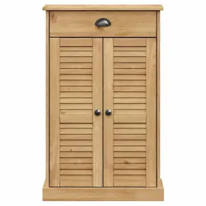 Berkfield Shoe Cabinet VIGO 60x35x96 cm Solid Wood Pine