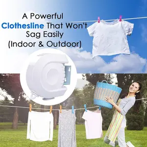 Plastic Foldable Retractable Clothesline