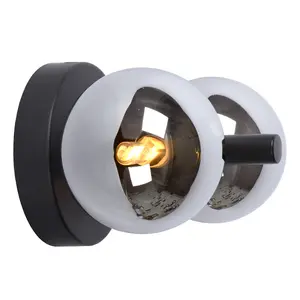 Lucide Tycho Retro Wall Light - 2xG9 - Black