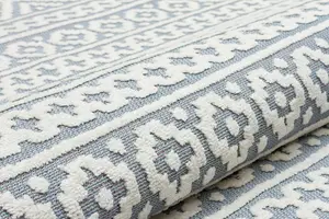 Blue Outdoor Rug, Geometric Stain-Resistant Rug For Patio Decks, 3mm Modern Outdoor Durable Area Rug-160cm X 220cm