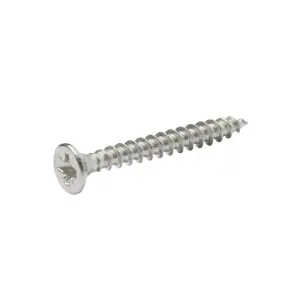 Diall Pozidriv Double-countersunk A2 stainless steel Wood screw (Dia)3.5mm (L)30mm, Pack of 20