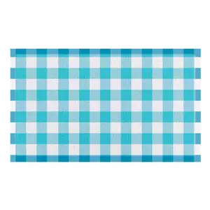 Blue Gingham Doormat (70 x 40cm)