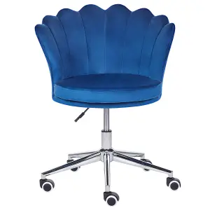 Beliani Glam Office Chair Blue MONTICELLO