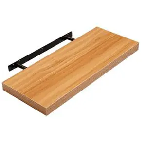 900mm floating hudson shelf kit, walnut effect