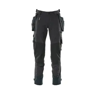 Mascot Advanced Trousers with Holster Pockets and Stretch - Dark Navy Blue   (27) (Leg Length - Regular)