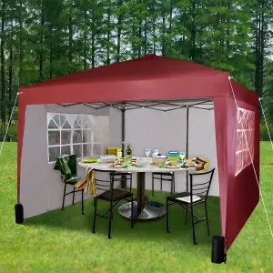 MCC Direct Gazebo  3x3 Pop up with Sides Red