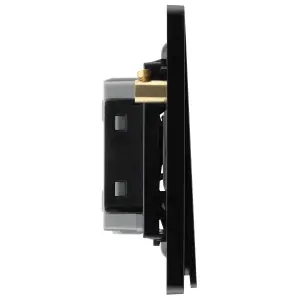 BG 20A 2 way 1 gang Light switch Screwless Matt Black