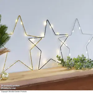 Gift Star Gold Warm White 15 LED Battery Operated