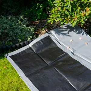 5m x5m Tough heavy duty waterproof tarpaulin/cover up tarp,300gsm builders sheet,garden +camping