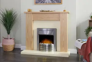 Adam New England Fireplace in Oak & Cream, 48 Inch