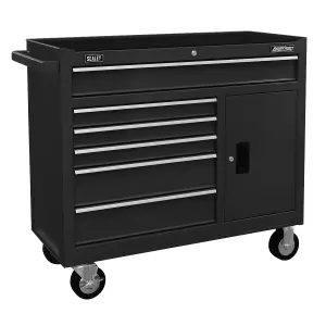 American Pro Rollcab 6 Drawer With Ball Bearing Slides 4 Keys Black AP4106B