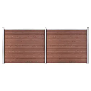 Berkfield Fence Panel Set WPC 353x146 cm Brown