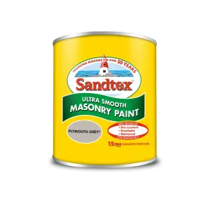 Sandtex Ultra smooth Plymouth grey Masonry paint, 150ml Tester pot