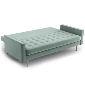 Jacquelyn 4 Seater Velvet Made to Order Sleeper Riviera Light Green