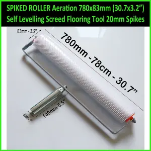 SPIKED ROLLER Aeration 780x83mm Self Levelling Screed Flooring Tool 20mm Spikes