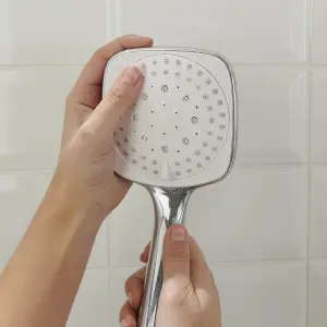 GoodHome Teesta White Chrome effect 3-spray pattern Shower head