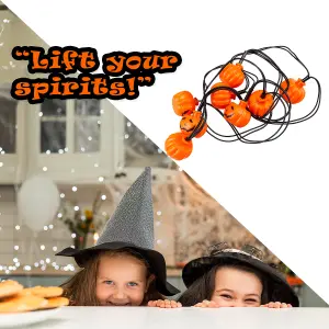 Halloween Pumpkins Lights LED Set of 8 Trick or Treat Party Set of 8 Orange